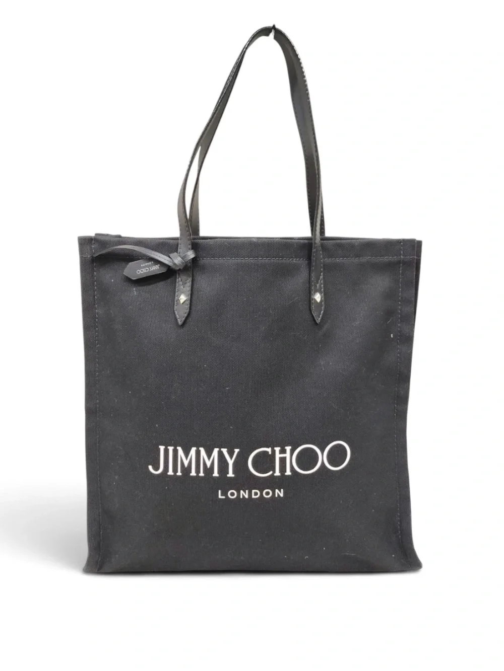 Jimmy Choo Black Canvas Tote Bag